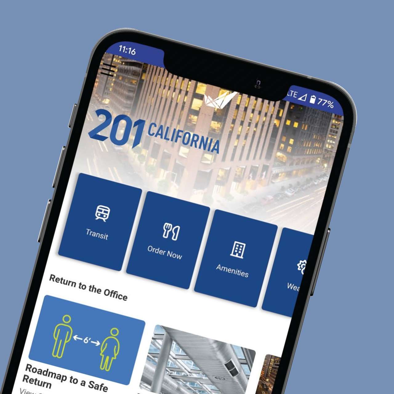 NEW BUILDING MOBILE APP, 
EXCLUSIVELY FOR 201 CALIFORNIA image